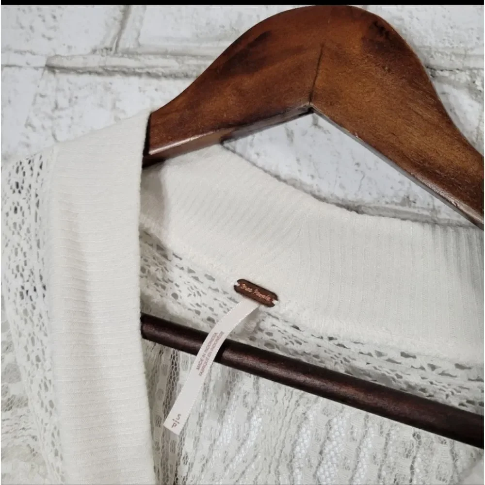 NWOT Free People Spring Valley Top in Ivory